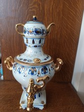 Charmant Samovar Décoratif en Porcelaine Gzhel