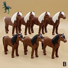 X7 Playmobil poneys marron foncé-poney-cheval petite-écurie ranch ferme