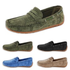 Mocassins homme daim chaussures décontractées éco cuir lacets daim VEQUE