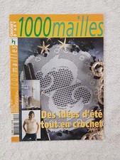 Revue 1000 MAILLES CROCHET D'ART N°275 8/2004 Napperon Coussin Châle Pull Poupée