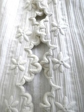 Robe manteau piquet blanc Bébé dentelle ancienne XIX 1885 grande Poupée Ancienne