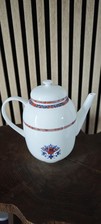 Théière/ Cafetière porcelaine Limoges Raynaud Jumièges Decor Vieux Rouen