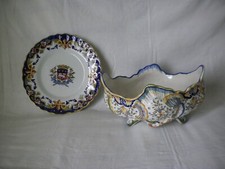 Jardinière et assiette en