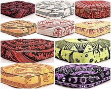 Mandala Indien Pouf Coton