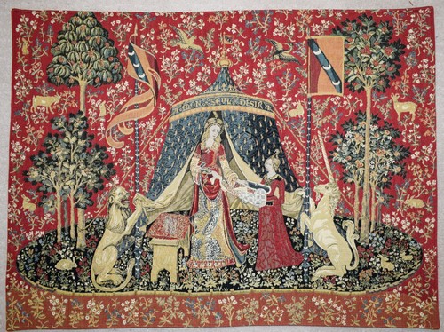 Tapisserie dame licorne murale - dame,
