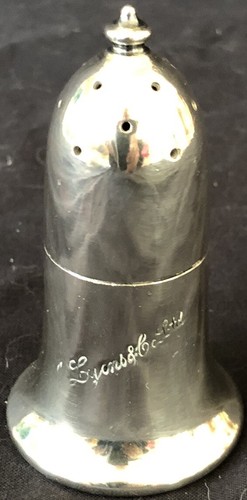 Silver metal salt shaker - silver,