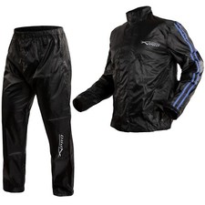 Combinaison Vetements Antipluie Bleu Blouson Pantalon Housse Securité Pluie