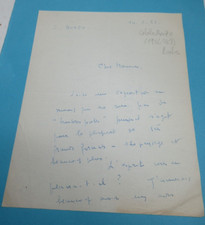 COLETTE BONZO Autographe Signé 1952 ARTISTE PEINTRE FABRAS PAUL FORT à HEBERTOT