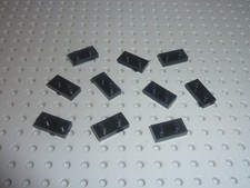10 x LEGO Plate 1x2 Black Réf