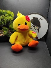 Doudou peluche sonore canard