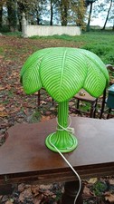 Lampe Céramique verte Palmier Tommaso Barbi fêlée recollée