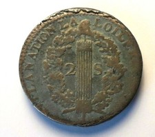 Monnaie de 2 Sols 1792 R