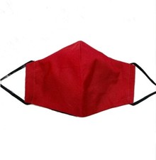 Masque de protection en tissu coton lavable/adult/réglable/rouge/Noël/3épaisseur