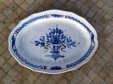 Ancien Plat Ovale en Faience
