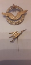 brevet de pilote armée française  avec broche patriotique cigogne 2 guerre 