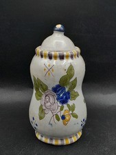 Faïence de ROANNE NEVERS Pot à crème décor polychrome Epoque fin XVIII