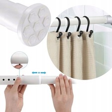 Tringle rideaux télescopique pliante acier blanc mat réglable 260-310 cm