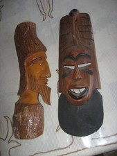 sculptures masques en bois