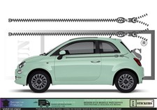Kit stickers latéraux COMPLET – universels – look Fiat 500 Classic / Lounge