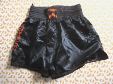 Short Decathlon Outshock Nylon Boxe noir et orange boxing Vintage Homme - M