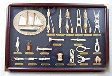 GRAND CADRE TABLEAU Thème Maquette Bateau Les Noeuds MARIN