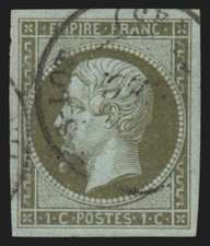 n°11, Napoléon non-dentelé 1c olive, oblitéré càd, signé JAMET - TB