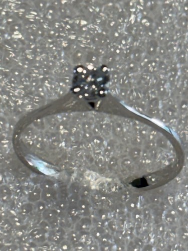 Bague solitaire blanc - or, 18