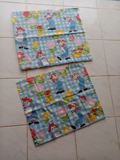 DRAP  PLAT ENFANT BOBBS MERRYLS 1978 + TAIE D OREILLER COTON 196 X 140 CM