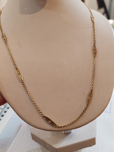 Collier ancien jaune - collier,