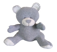 Grand Ours Peluche Gris Blanc Doudou Teddy Assis 27cm Doux Peluche Enfant