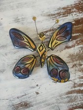 Accolay Papillon En Céramique Et Fils De Fer Années 50/60