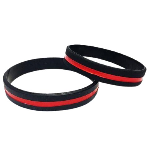 Thin red line wristband - thin,