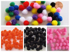 70 pompons 10mm peluches polyester MIX ou COULEURS AU CHOIX loisirs créatifs