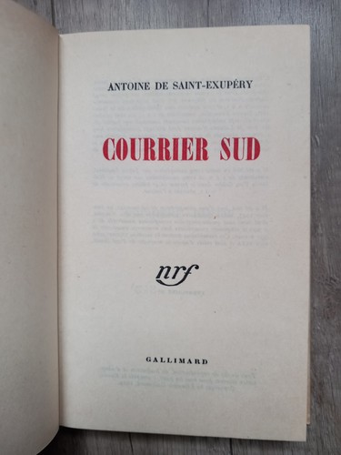 Courrier sud antoine de - courrier,