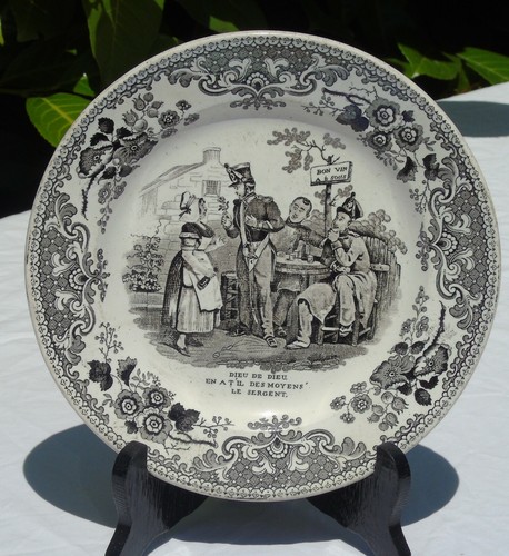 Creil assiette en - creil, faïence