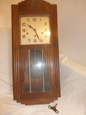 ANCIEN CARILLON HORLOGE  MURAL 8 MARTEAUX 8 TIGES 3 TROUS    NO ODO