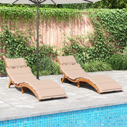 Lot chaises longues avec - de, 2