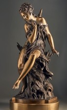 Mathurin Moreau • bronze ancien 19e, ''Ondine''