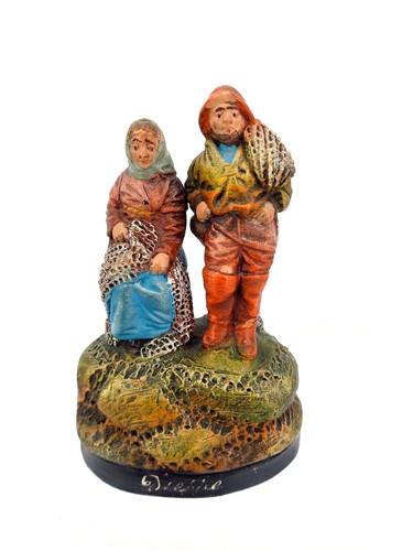 Couple pecheurs terre - de,