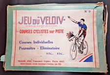 jouet ancien " JEU DU VELDIV"  courses cyclistes sur piste PARIS 1933