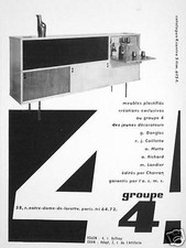 PUBLICITÉ GROUPE 4 MEUBLES PLASTIFIÉS CRÉATIONS EXCLUSIVES DE JEUNES DÉCORATEURS