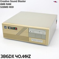 Rétro 80386 386 DX 40MHZ Ordinateur PC Windows 3.1 MS-DOS Creative Sound Blaster