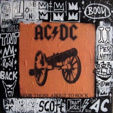 SPACO signed AC/DC devil ROCK tableau pop street ART graffiti french paint