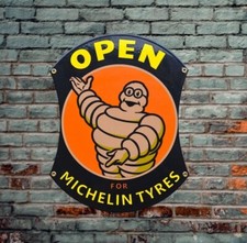 Plaque émaillée MICHELIN pneus enamel sign emailschild