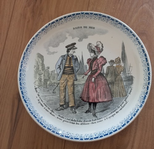 Assiette faience creil - faience,
