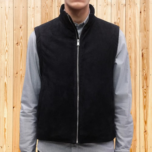 Leather junction gilet - leather,