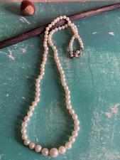 Ancien collier fausses perles - collier,
