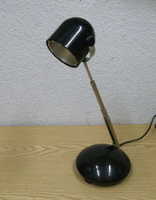 Lampe Téléscopique Eichhoff Œuvres De Bureau Noire Années 70 Vintage