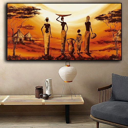 Tableau toile ethnique femmes - tableau,