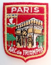 Écusson ancien PARIS Arc de Triomphe France - en feutrine brodée